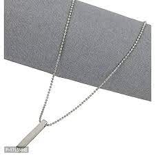 Pack Of 2 Boys Bar Necklace Materials Stainless Steel - Black