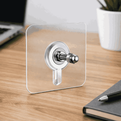 Pack of 10 Heavy-Duty Self-Adhesive Transparent Wall Hooks – Waterproof No-Drilling Screw & Nail Traceless Wall Organizers