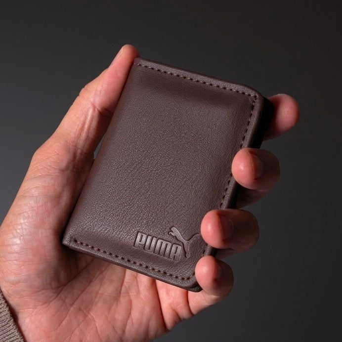 Fashion Slim PU Wallet Card Holder for Men & Women Black