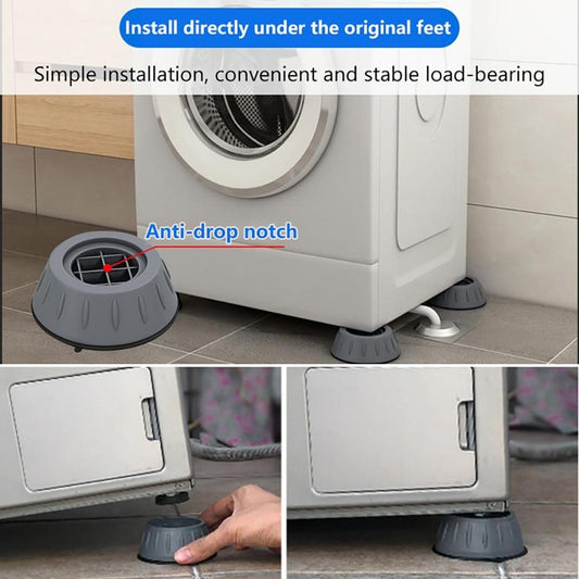 Washing Machine Anti-Vibration Pads Set of 4 – Non-Slip Shock Absorbing Floor Protectors