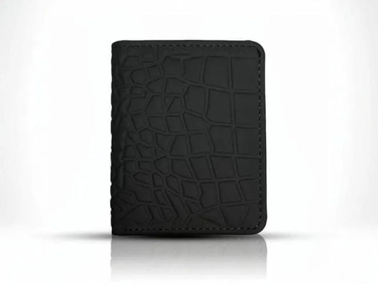 Men's Slim Leather Bifold Wallet with Card Slots & ID Window - Random Color