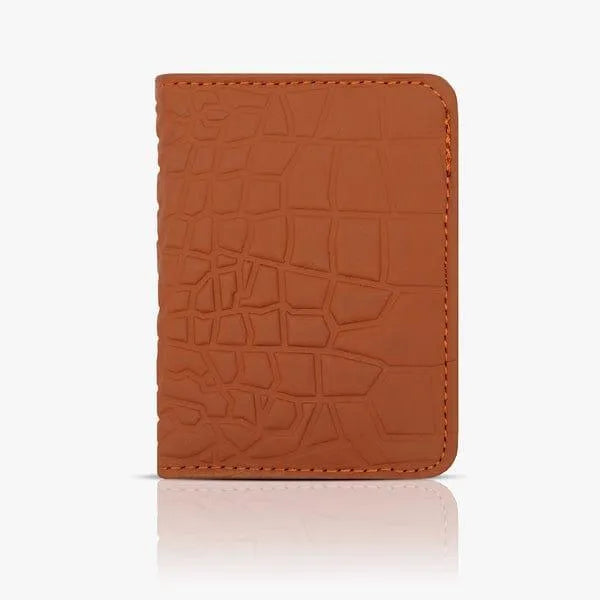 Men's Slim Leather Bifold Wallet with Card Slots & ID Window - Random Color